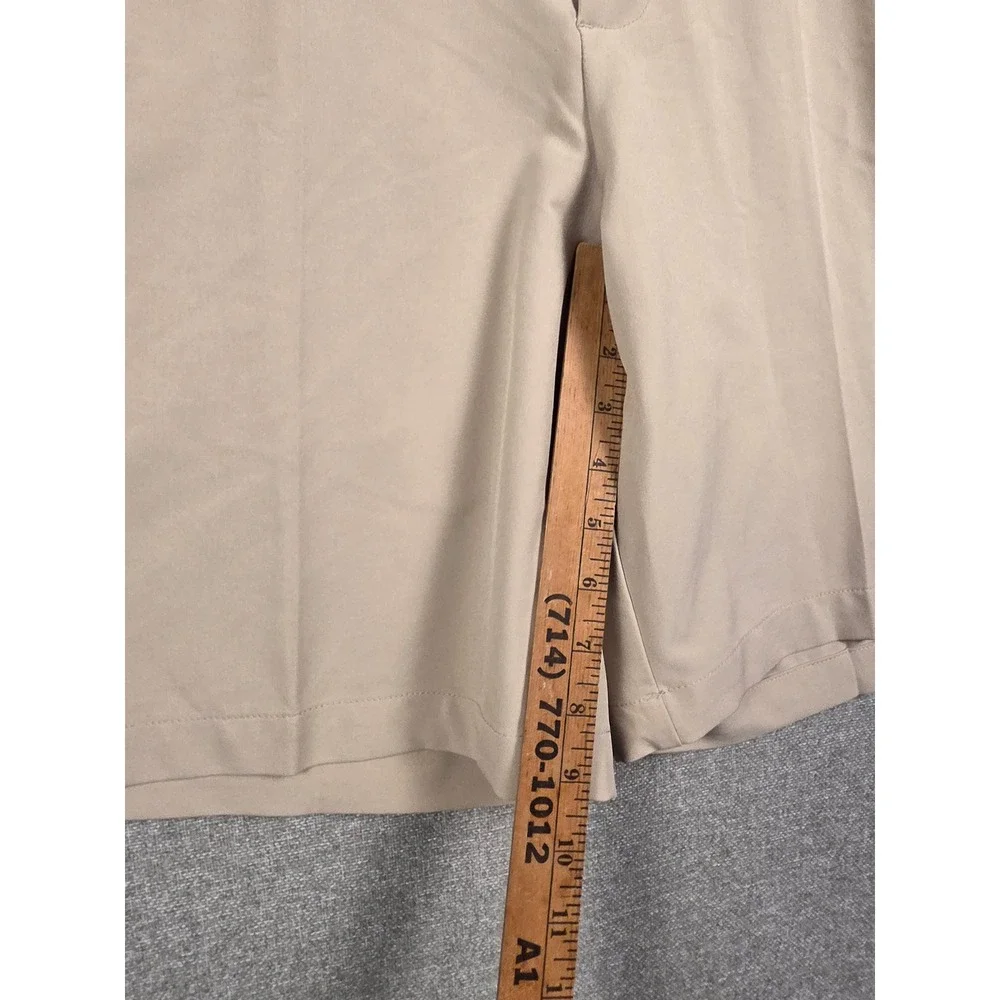 FootJoy Mens Performance Golf Shorts Khaki Tan Size 38 Flat Front 0716 1148355
